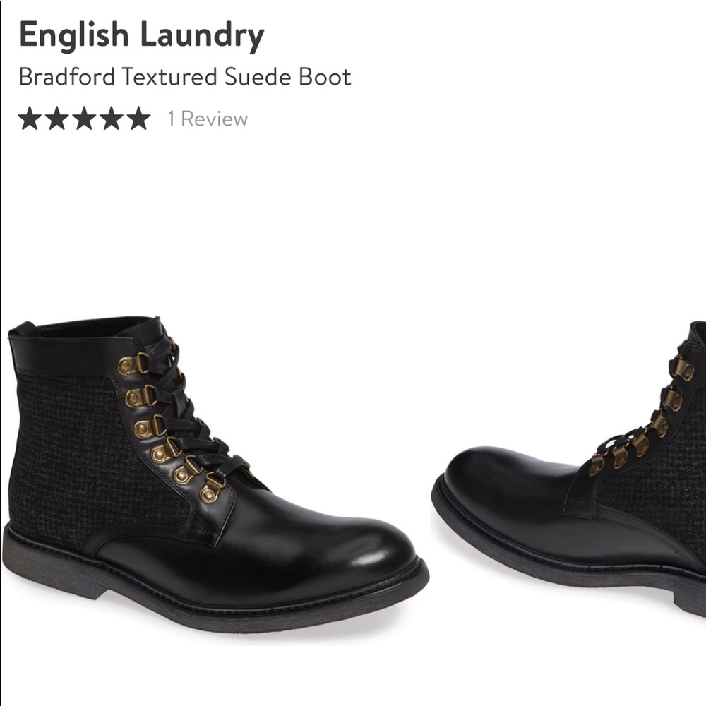 English laundry Bradford black Boots Size 8  NEW